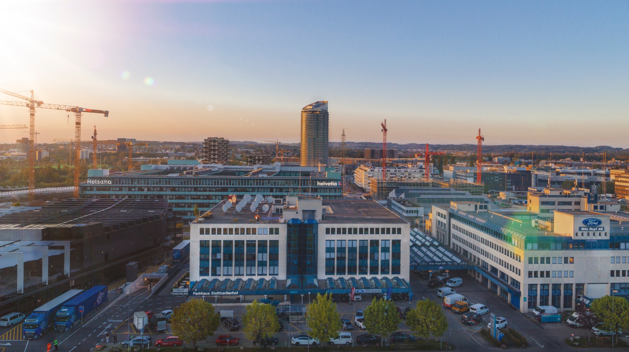 Baustelle Luftaufnahme